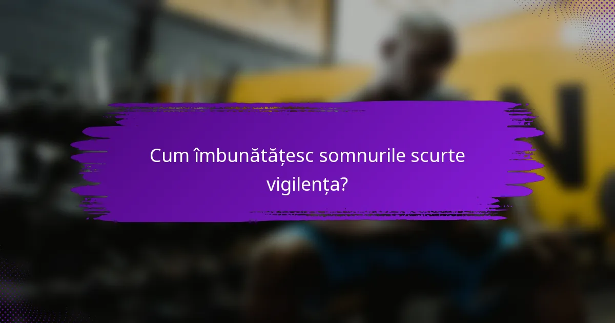 Cum îmbunătățesc somnurile scurte vigilența?
